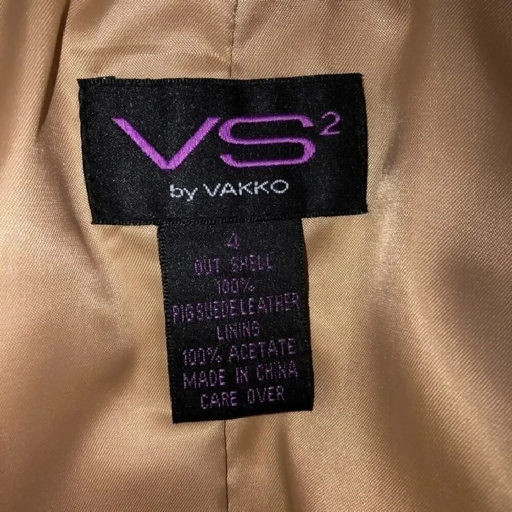 VS2 by Vakko Genuine Suede Skirt Camel Size 4